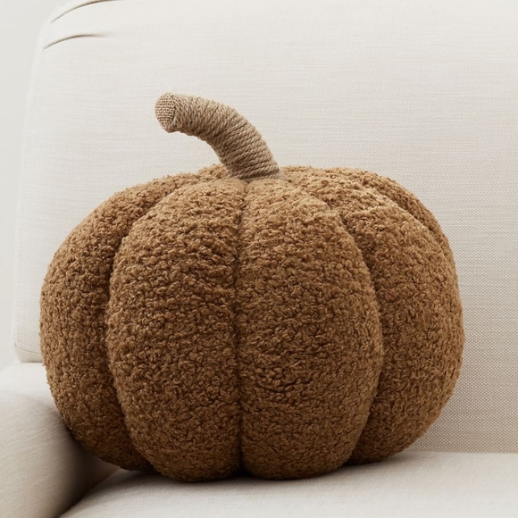 Cozy Brown Pumpkin Pillow - Picture 1 of 2